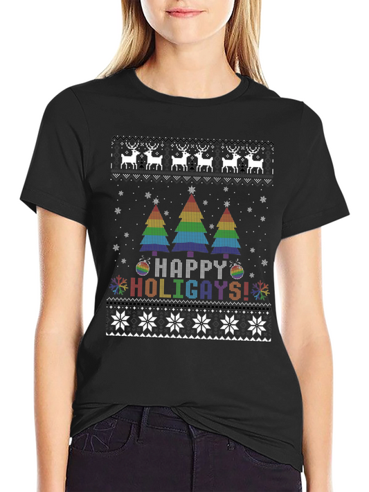 Happy Holigays Ugly Christmas Sweater T-Shirt