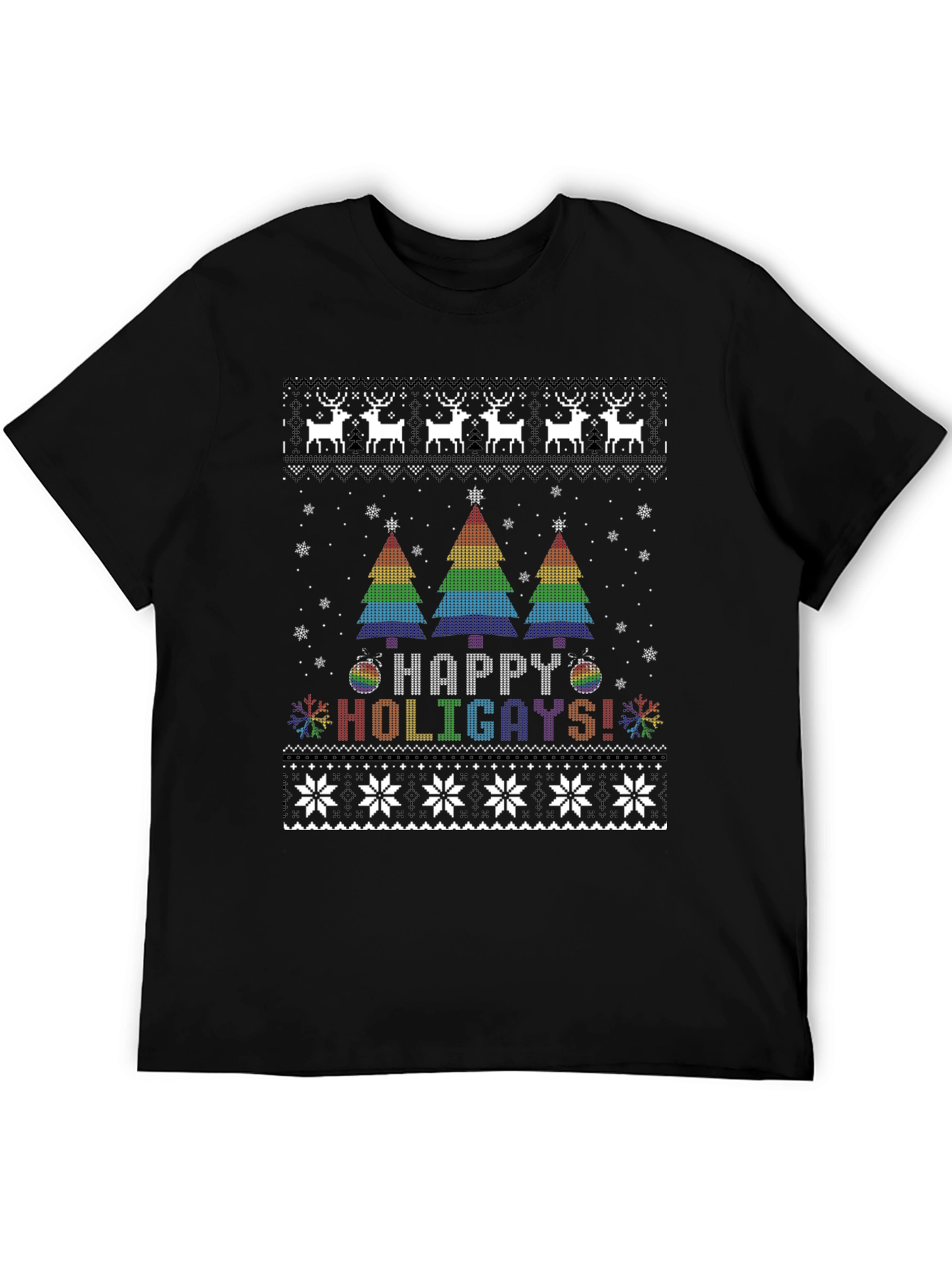 Happy Holigays Ugly Christmas Sweater T-Shirt