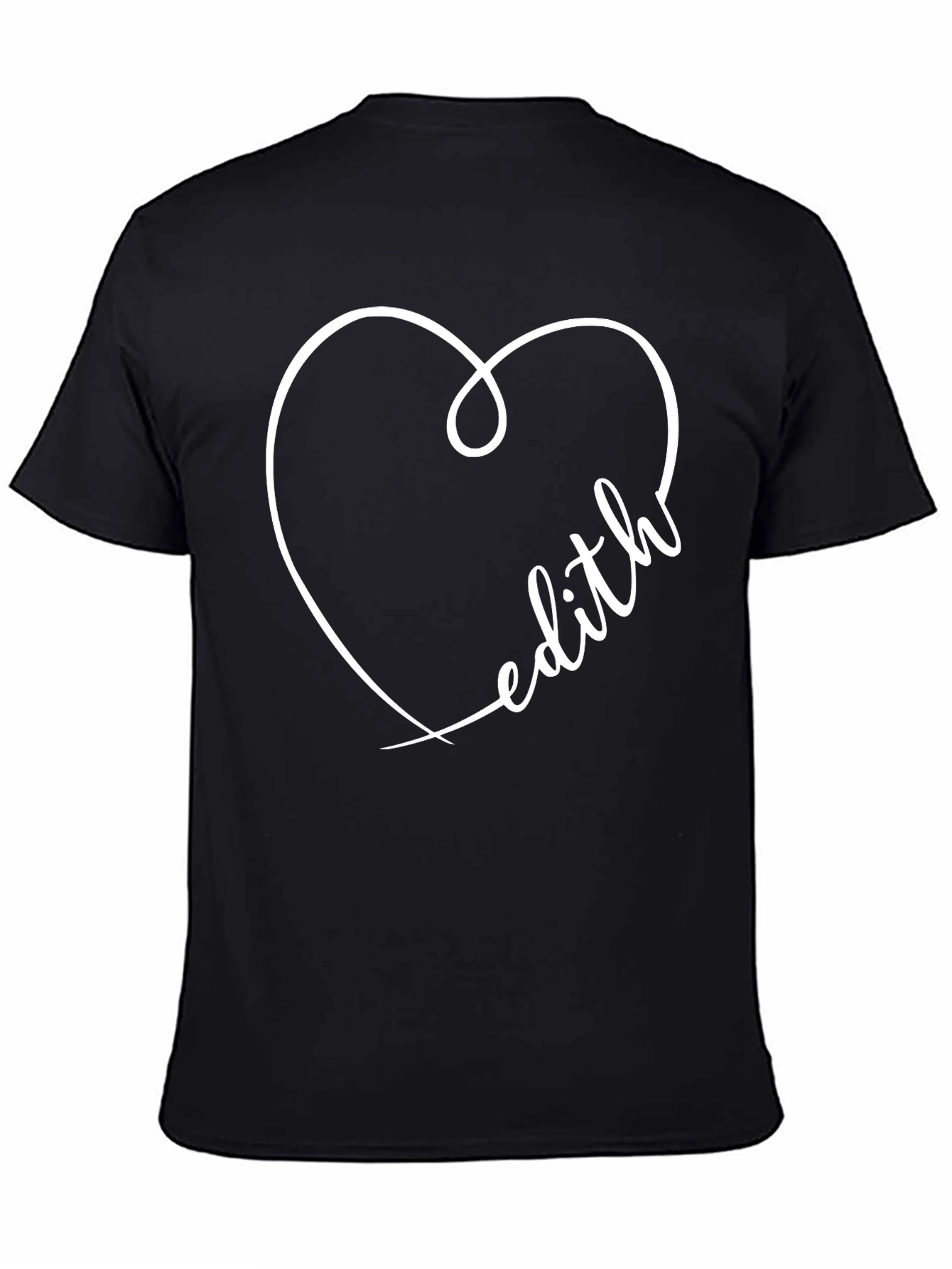 Edith Heart Graphic Black T-Shirt