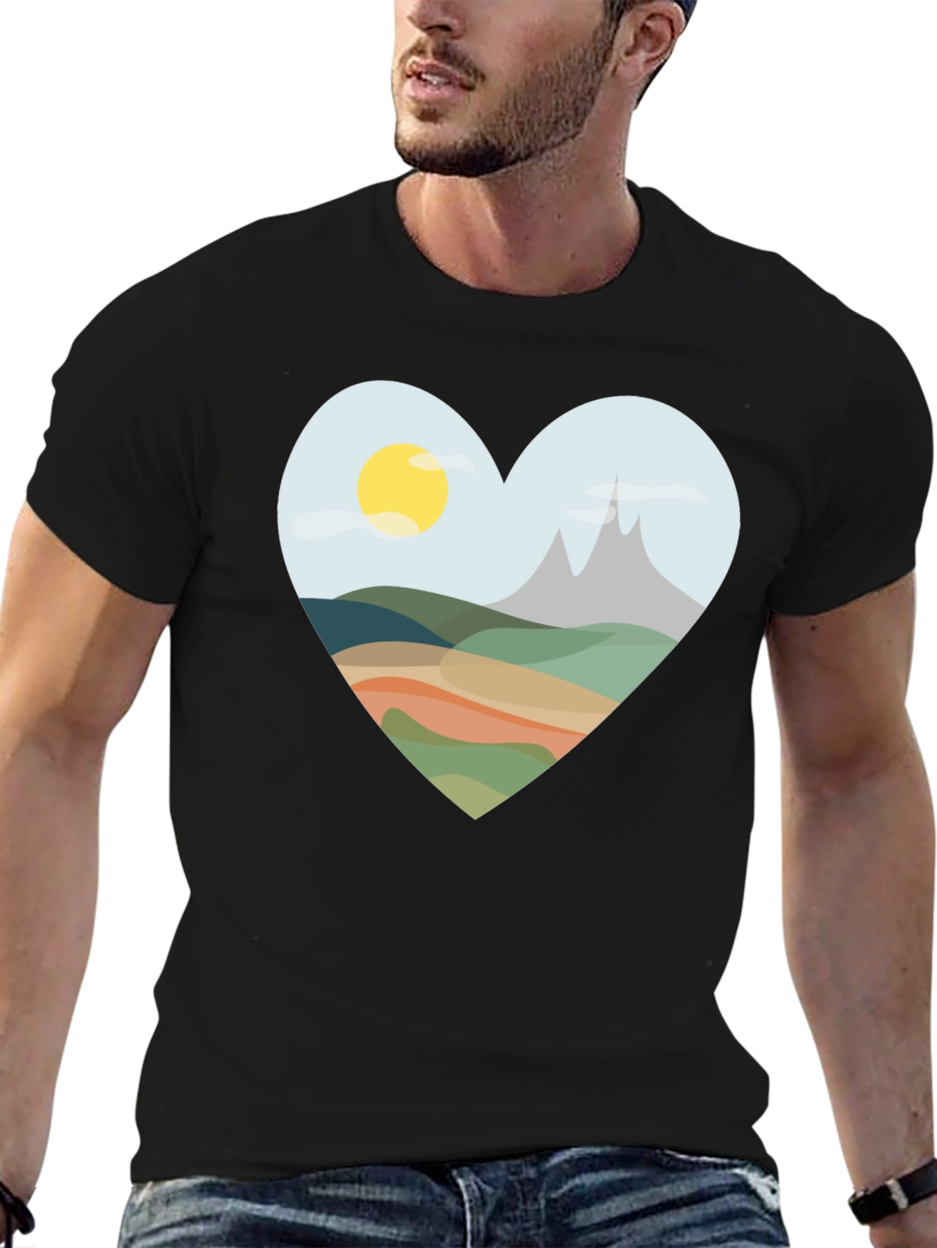 Heart Landscape Graphic Tee