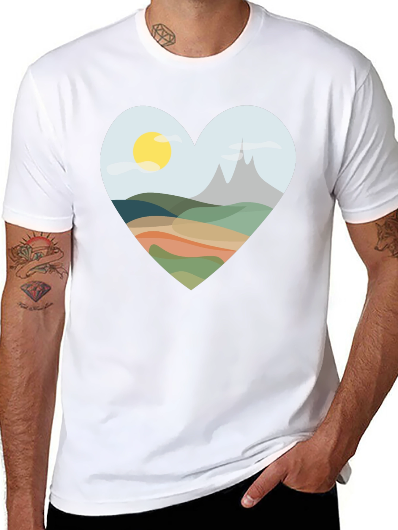 Heart Landscape Graphic Tee
