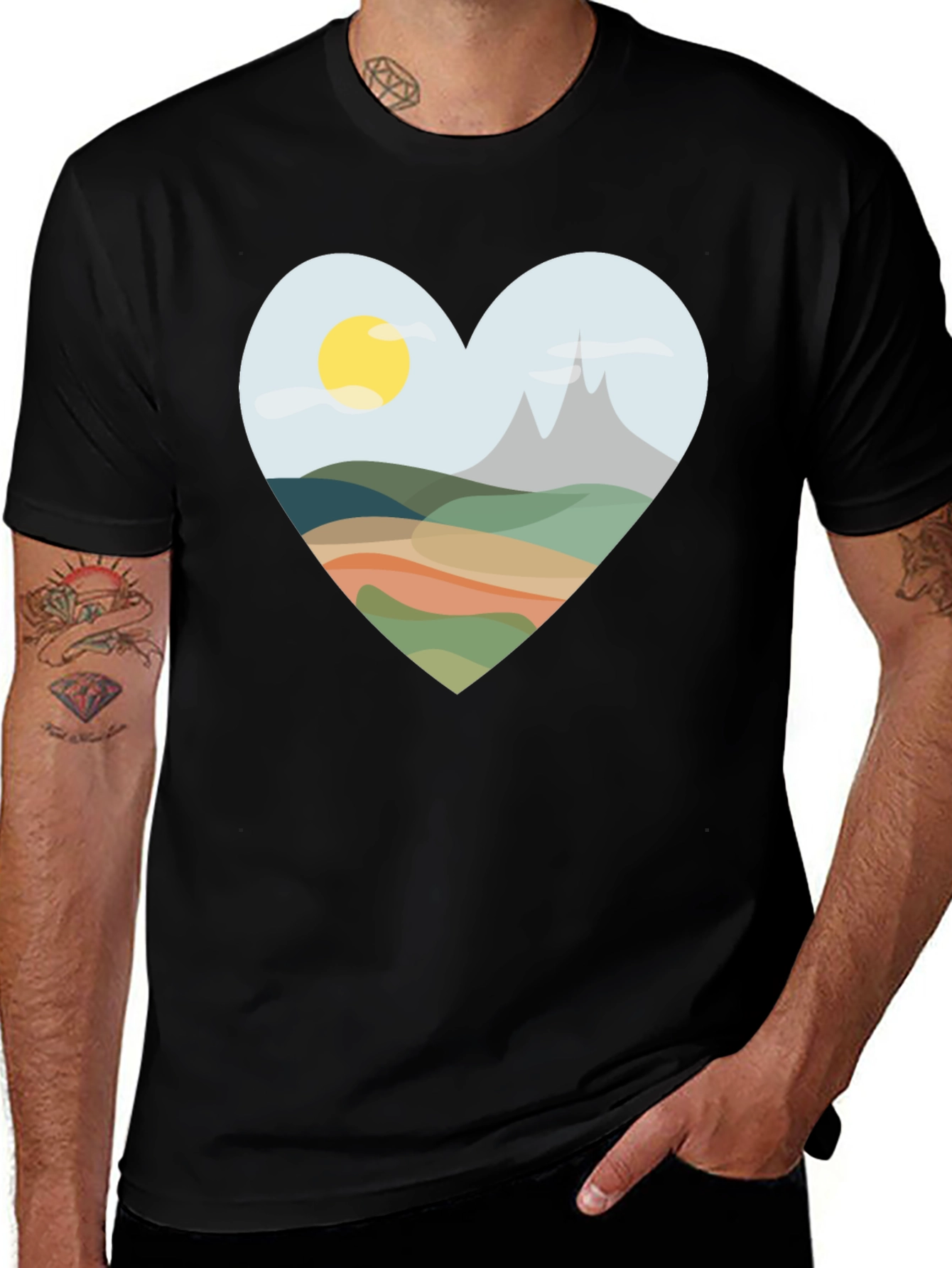 Heart Landscape Graphic Tee
