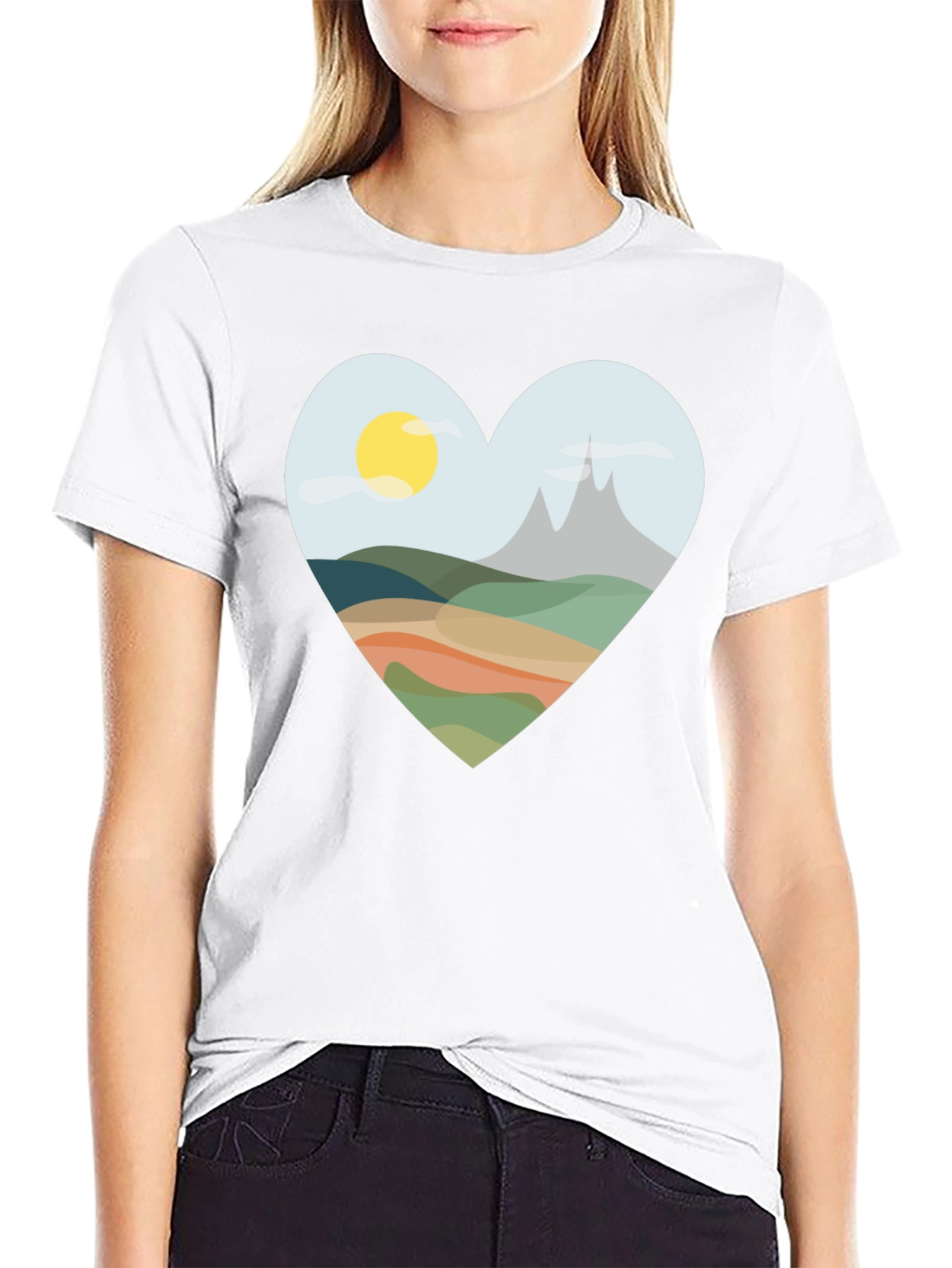 Heart Landscape Graphic Tee