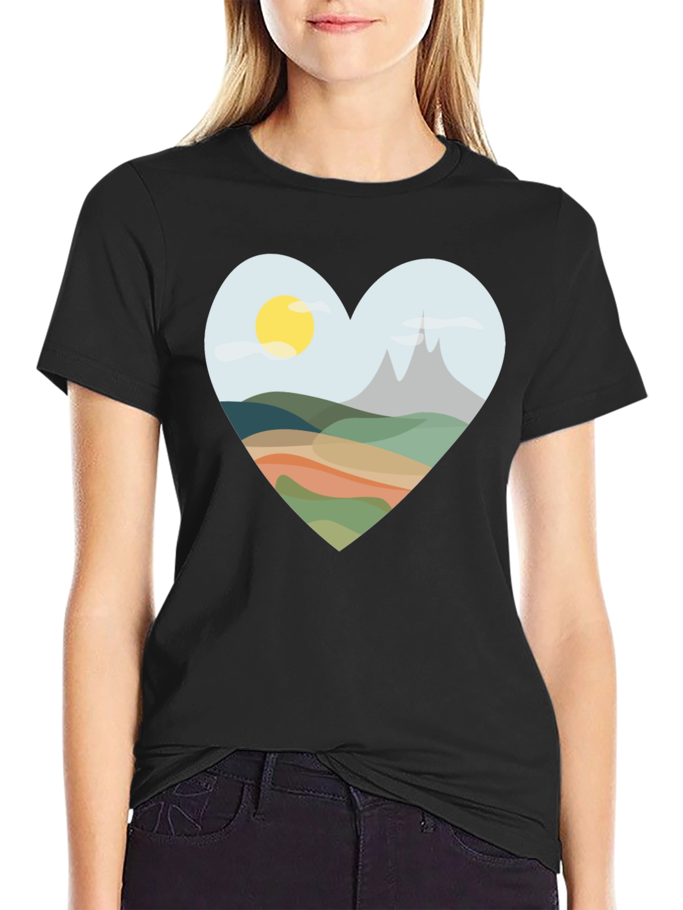 Heart Landscape Graphic Tee