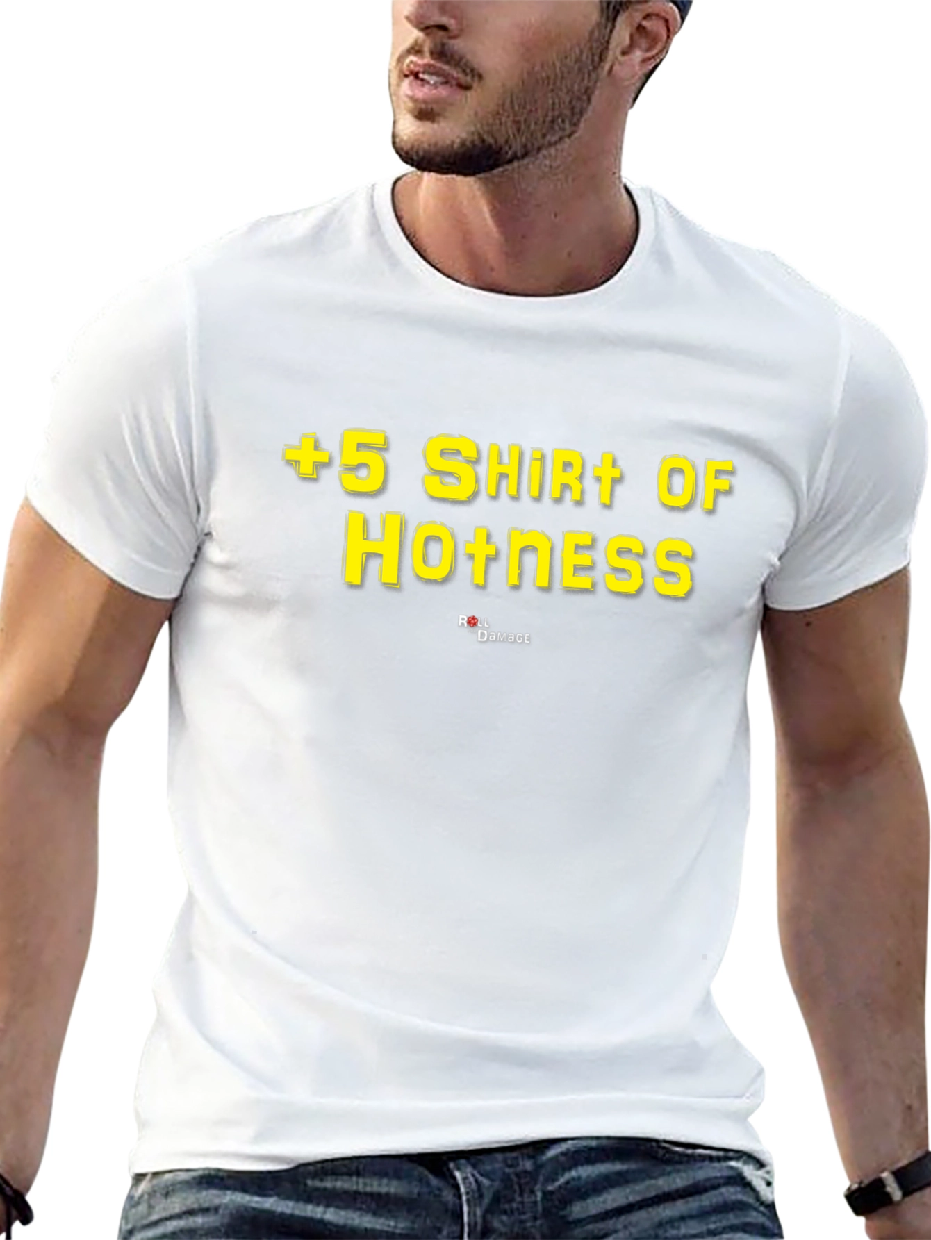+5 Shirt of Hotness Roll Damage T-Shirt - Black