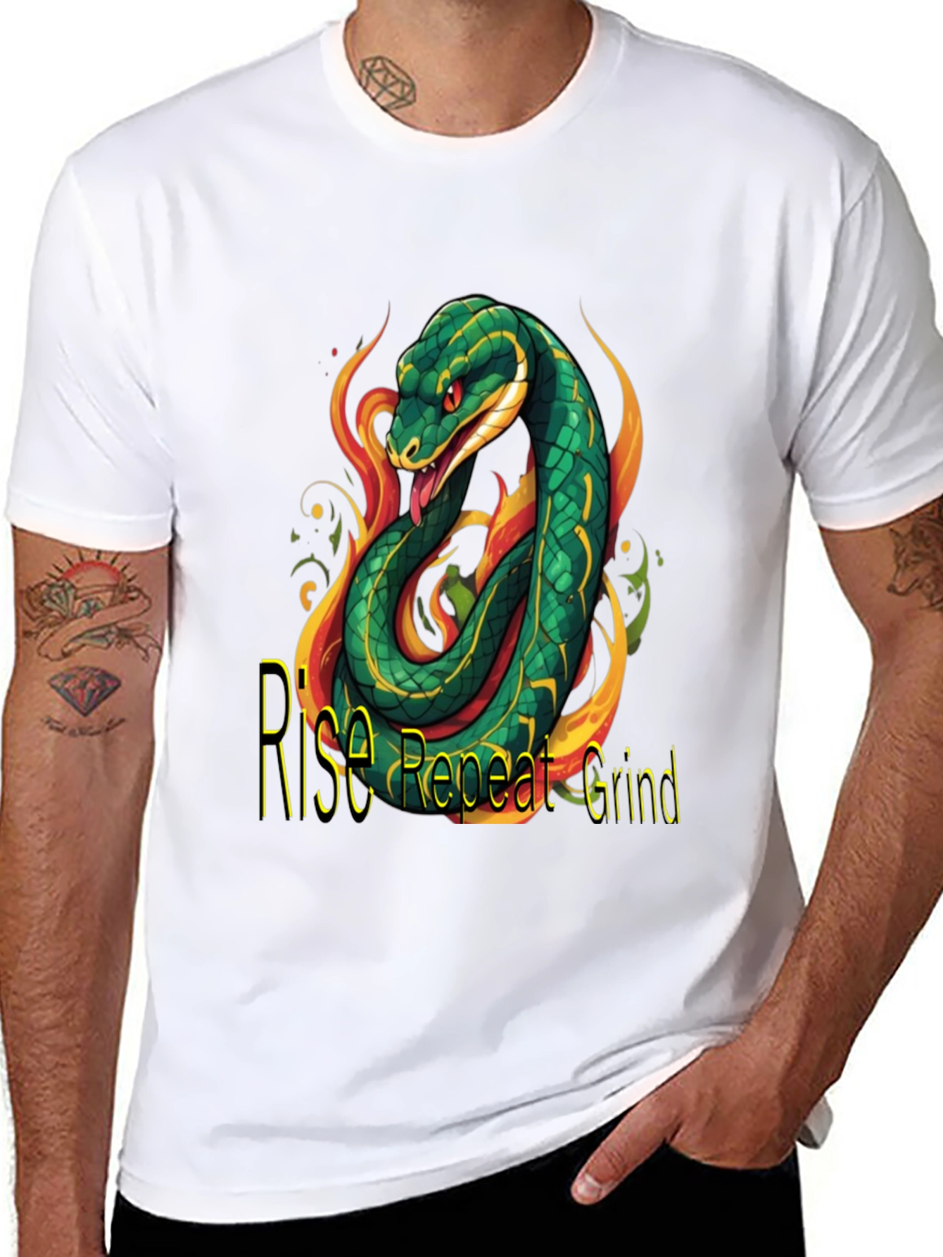 Rise Repeat Grind Snake Graphic T-Shirt