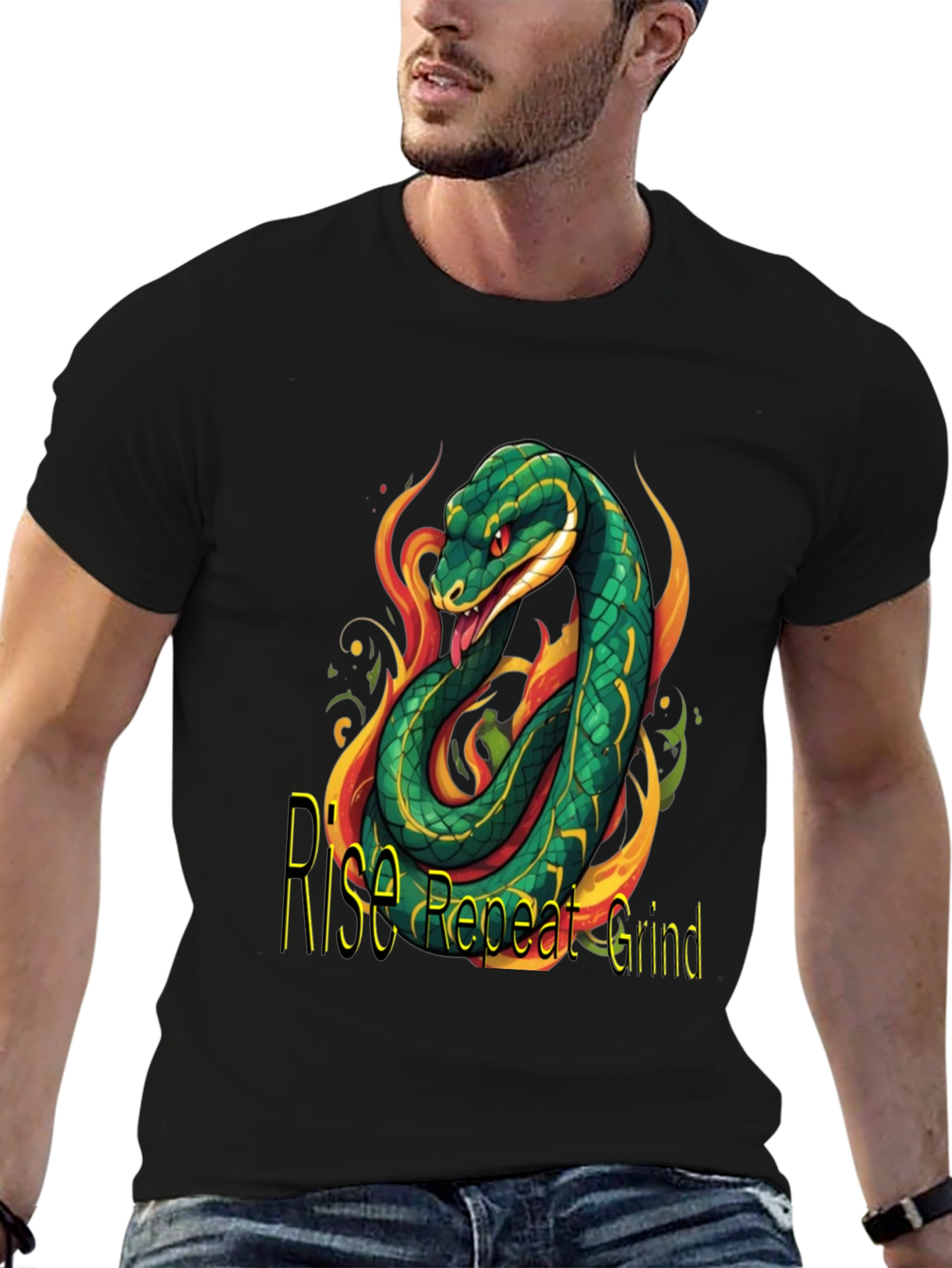 Rise Repeat Grind Snake Graphic T-Shirt