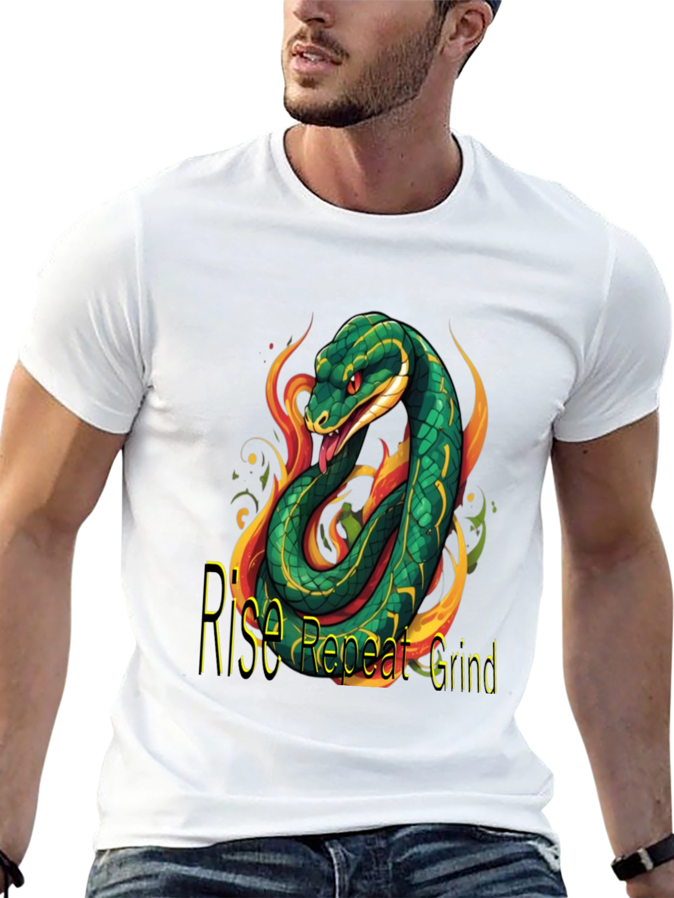 Rise Repeat Grind Snake Graphic T-Shirt