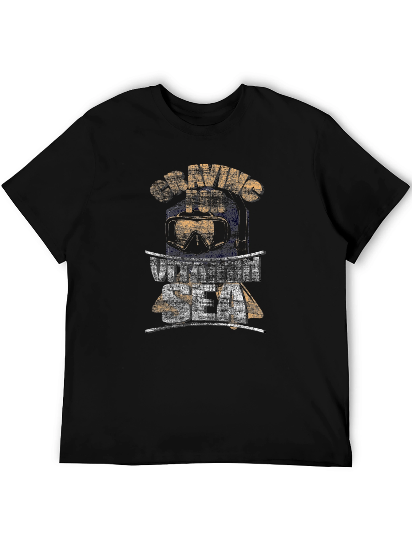 Craving for Vitamin Sea Mens Black T-Shirt