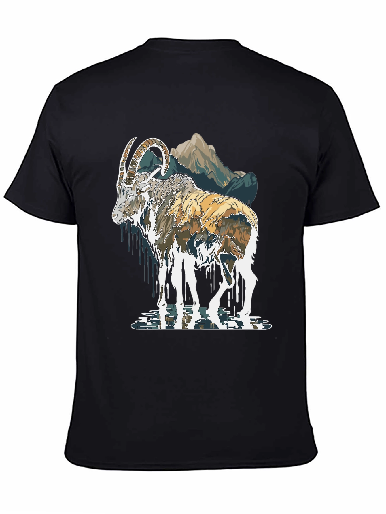 Mountain Goat Graphic Print T-Shirt
