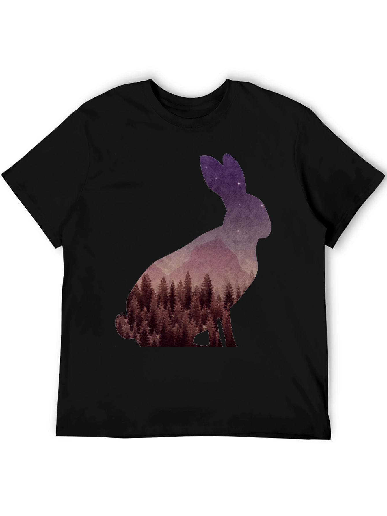 Nature Rabbit Graphic T-Shirt - Unique Forest Design