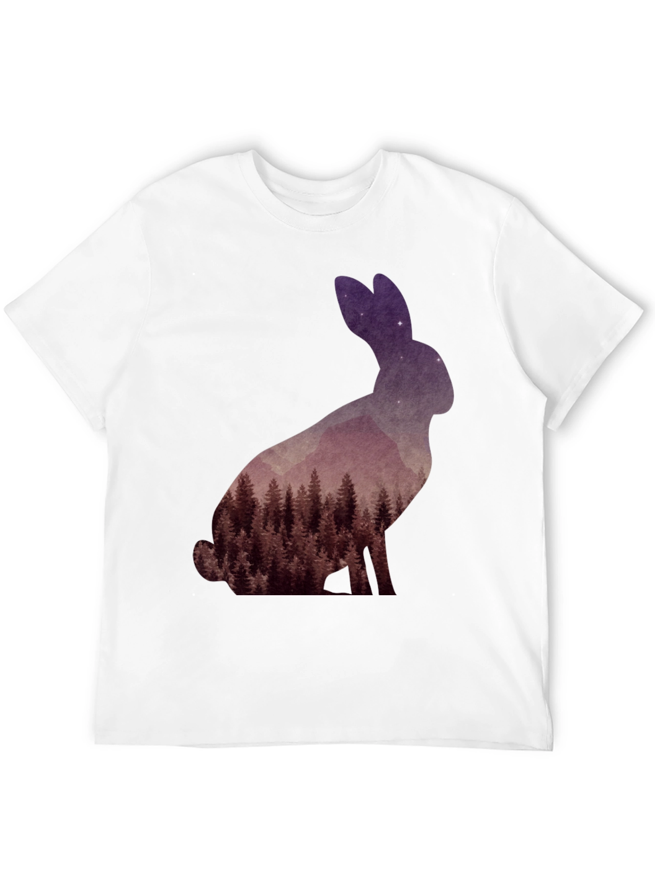 Nature Rabbit Graphic T-Shirt - Unique Forest Design