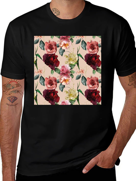 Floral Print T-Shirt for Men
