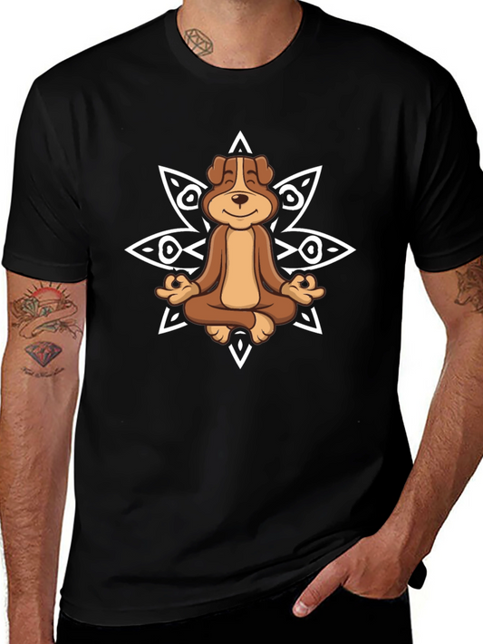 Meditating Dog Graphic Tee - Relaxed Fit