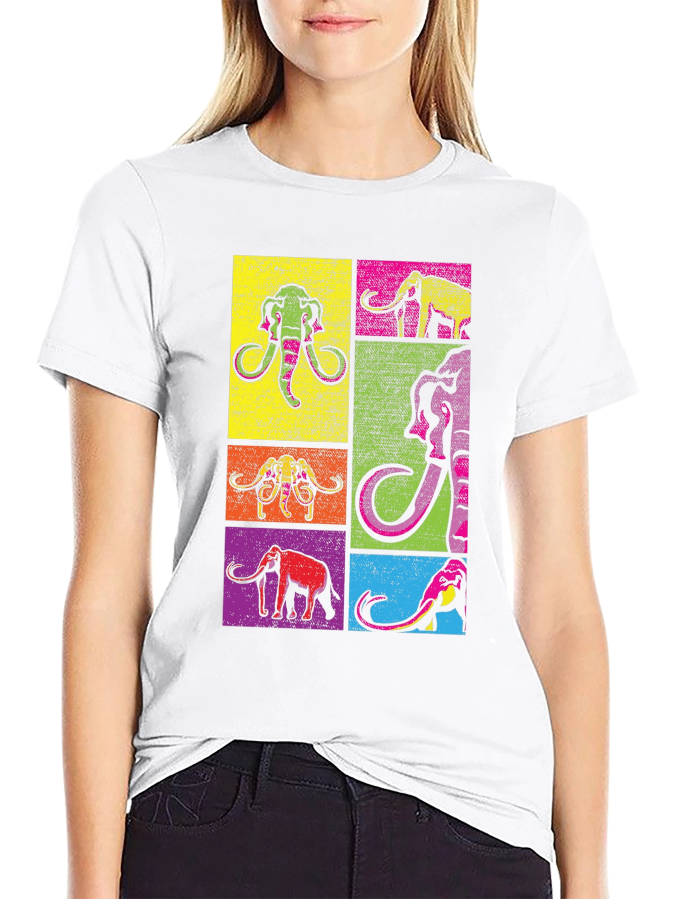 Retro Elephant Pop Art T-Shirt