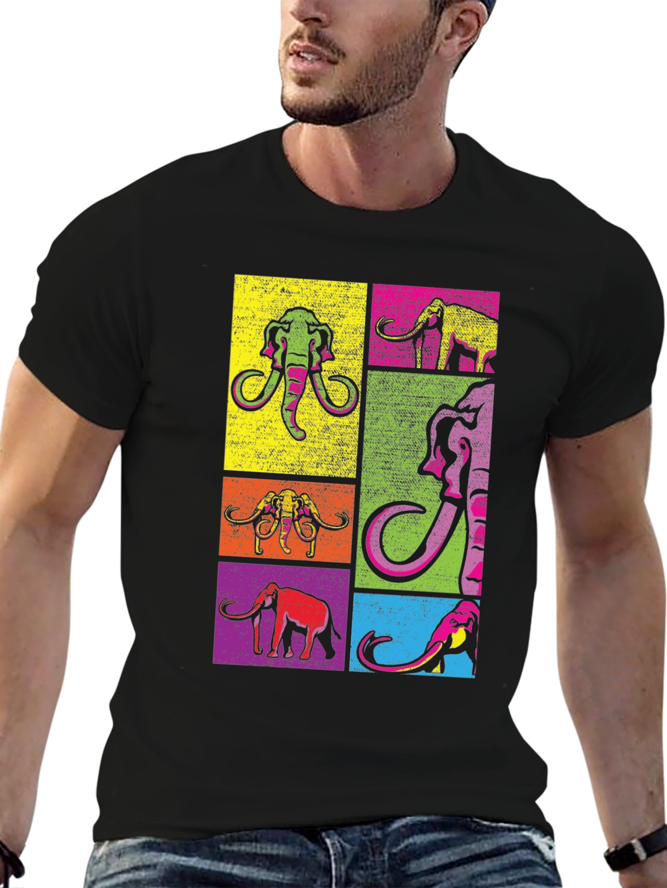 Retro Elephant Pop Art T-Shirt