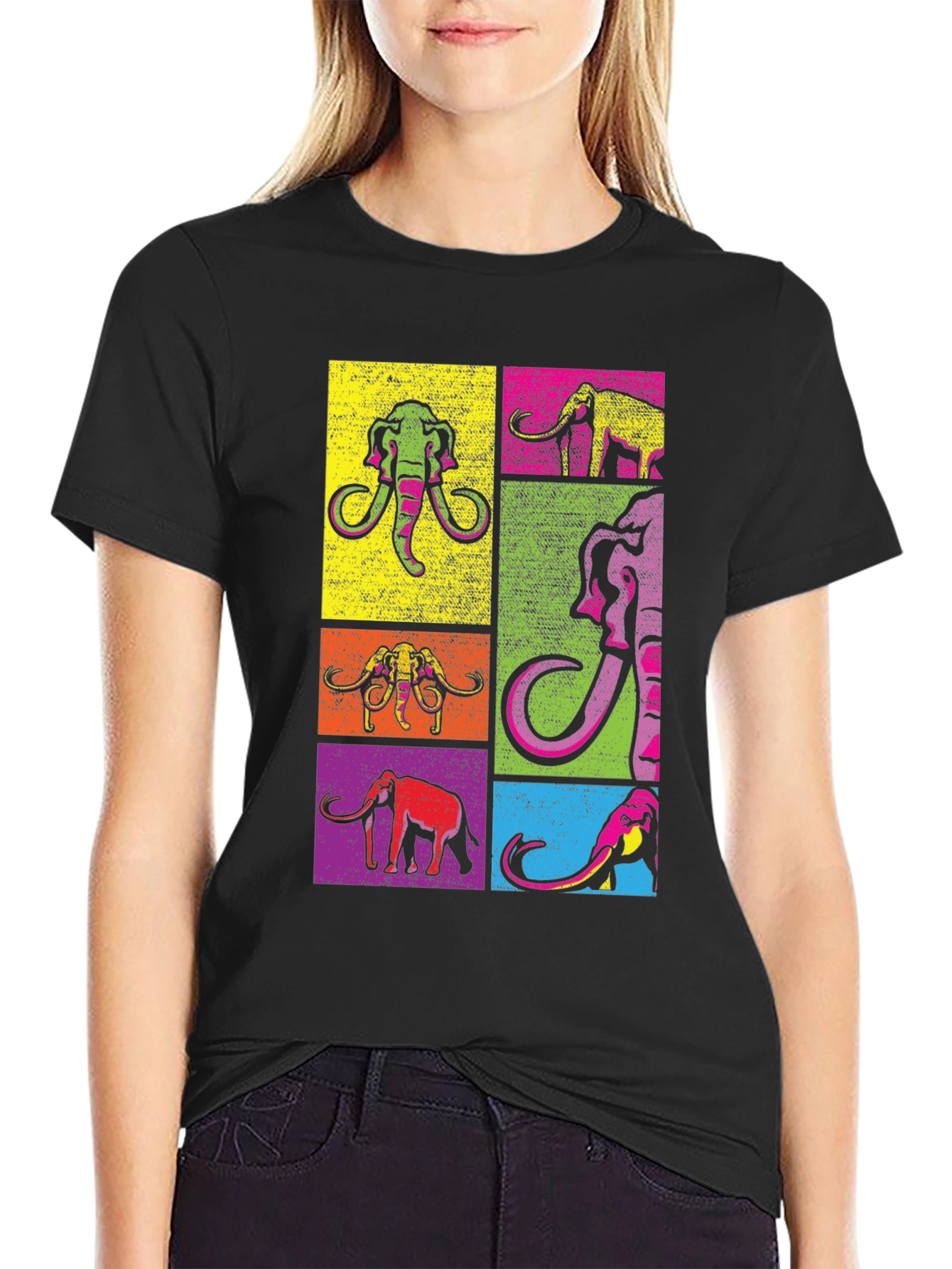 Retro Elephant Pop Art T-Shirt