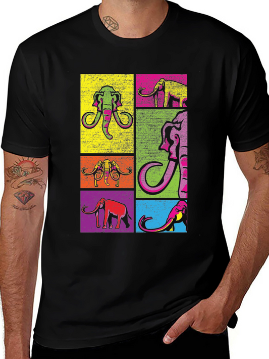 Retro Elephant Pop Art T-Shirt