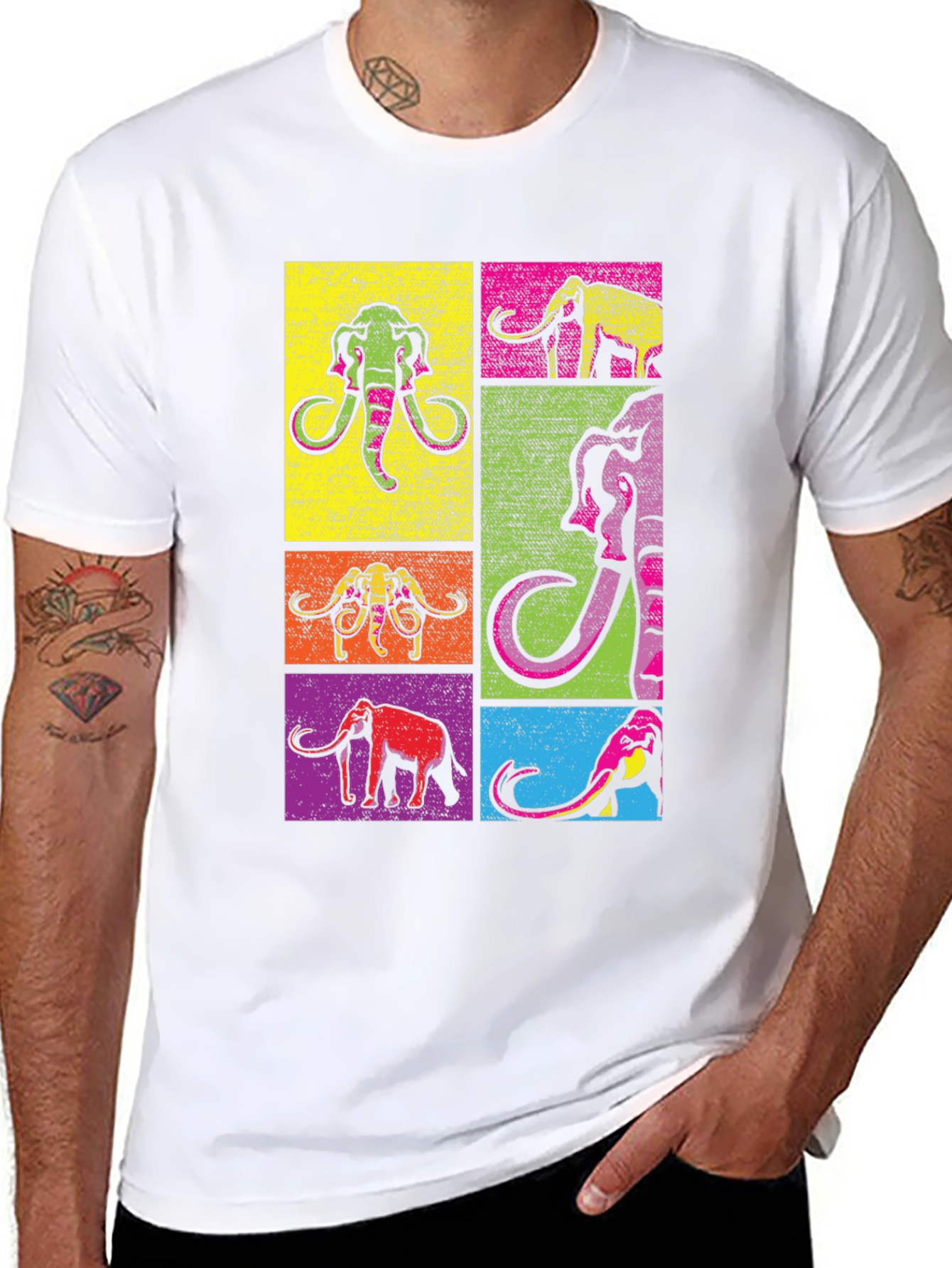 Retro Elephant Pop Art T-Shirt