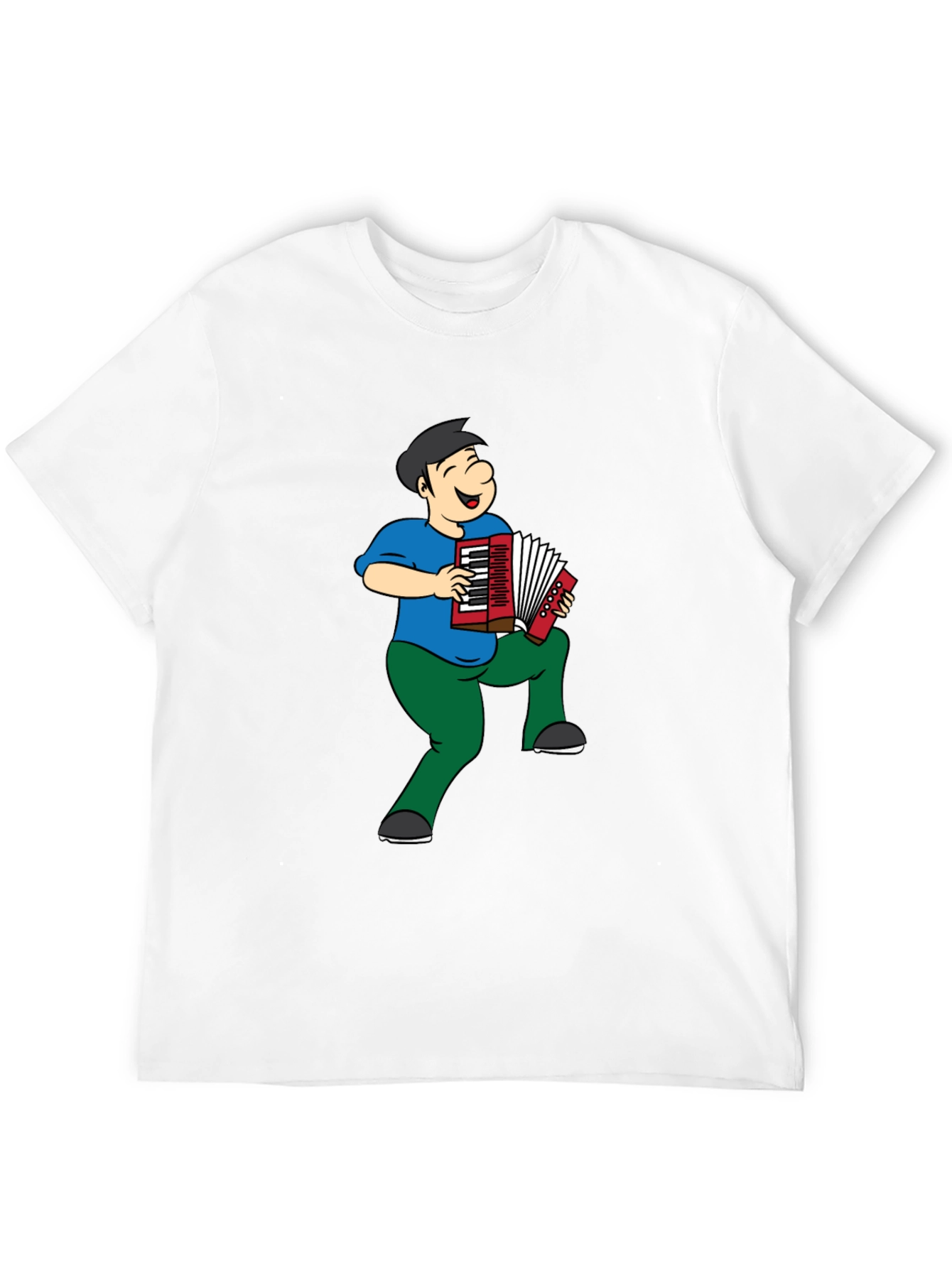 Accordion Man Graphic T-Shirt - Black