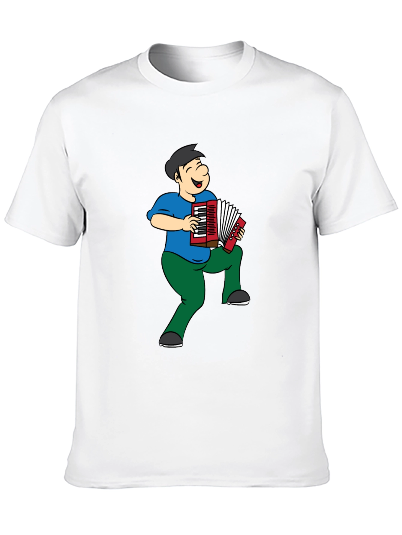 Accordion Man Graphic T-Shirt - Black
