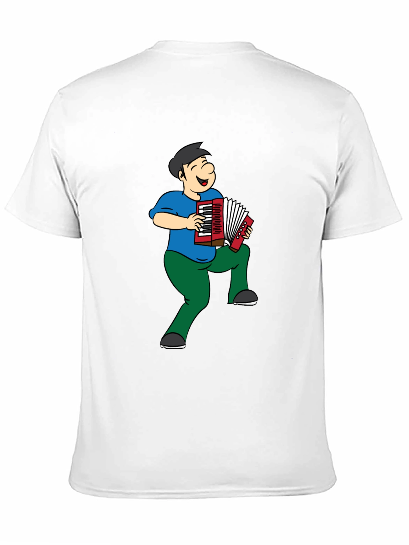 Accordion Man Graphic T-Shirt - Black
