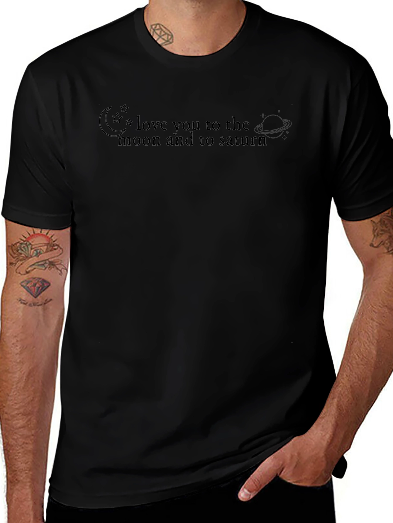 Love You To The Moon Saturn Graphic Tee