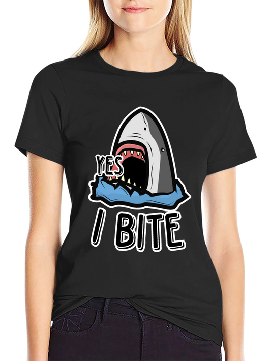 Yes I Bite T-Shirt - Shark Graphic Tee