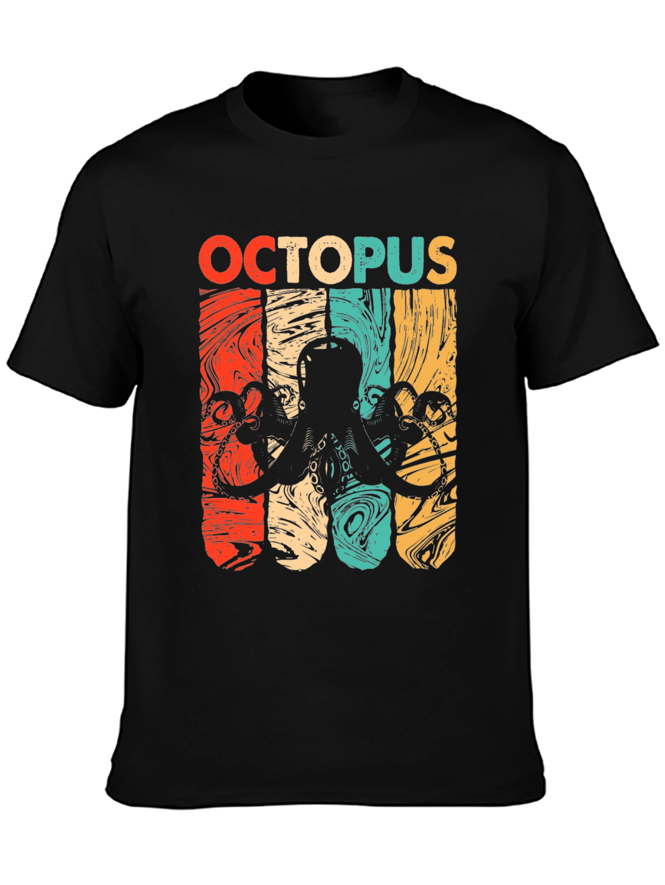 Retro Octopus Graphic T-Shirt - Cool Marine Life Tee