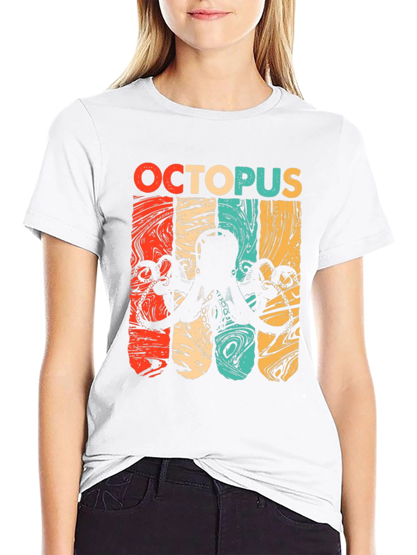 Retro Octopus Graphic T-Shirt - Cool Marine Life Tee