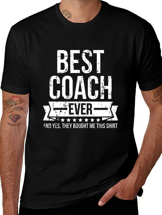 Best Coach Ever Graphic Tee - Funny Gift