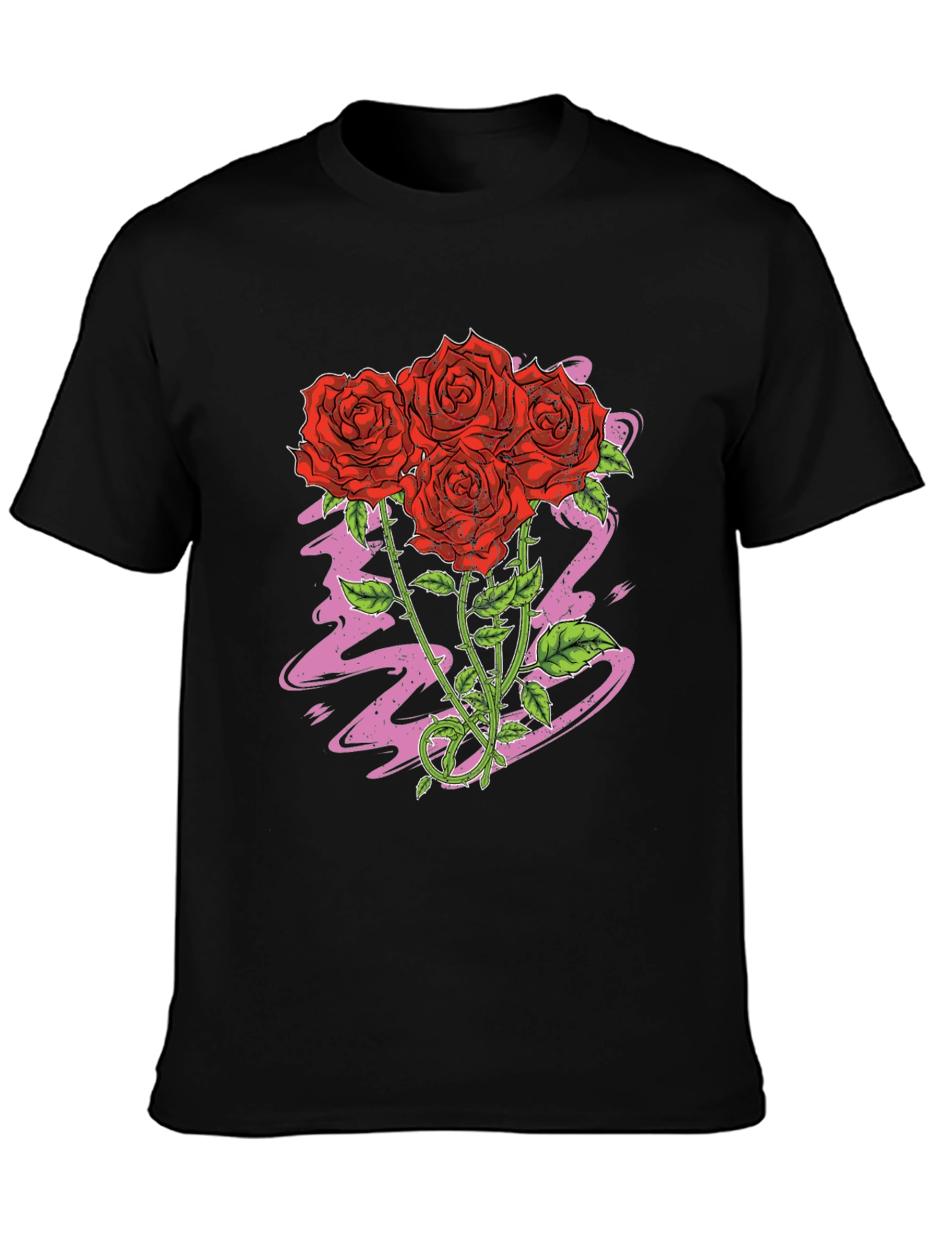 Rose Graphic Tee - Classic Black