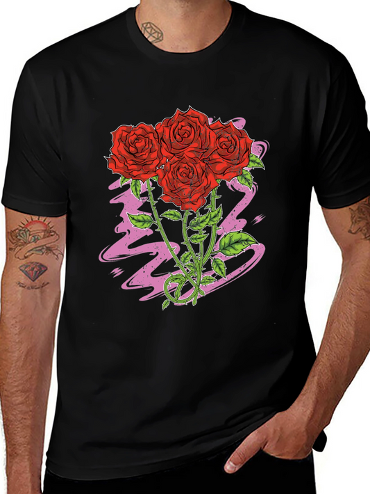 Rose Graphic Tee - Classic Black