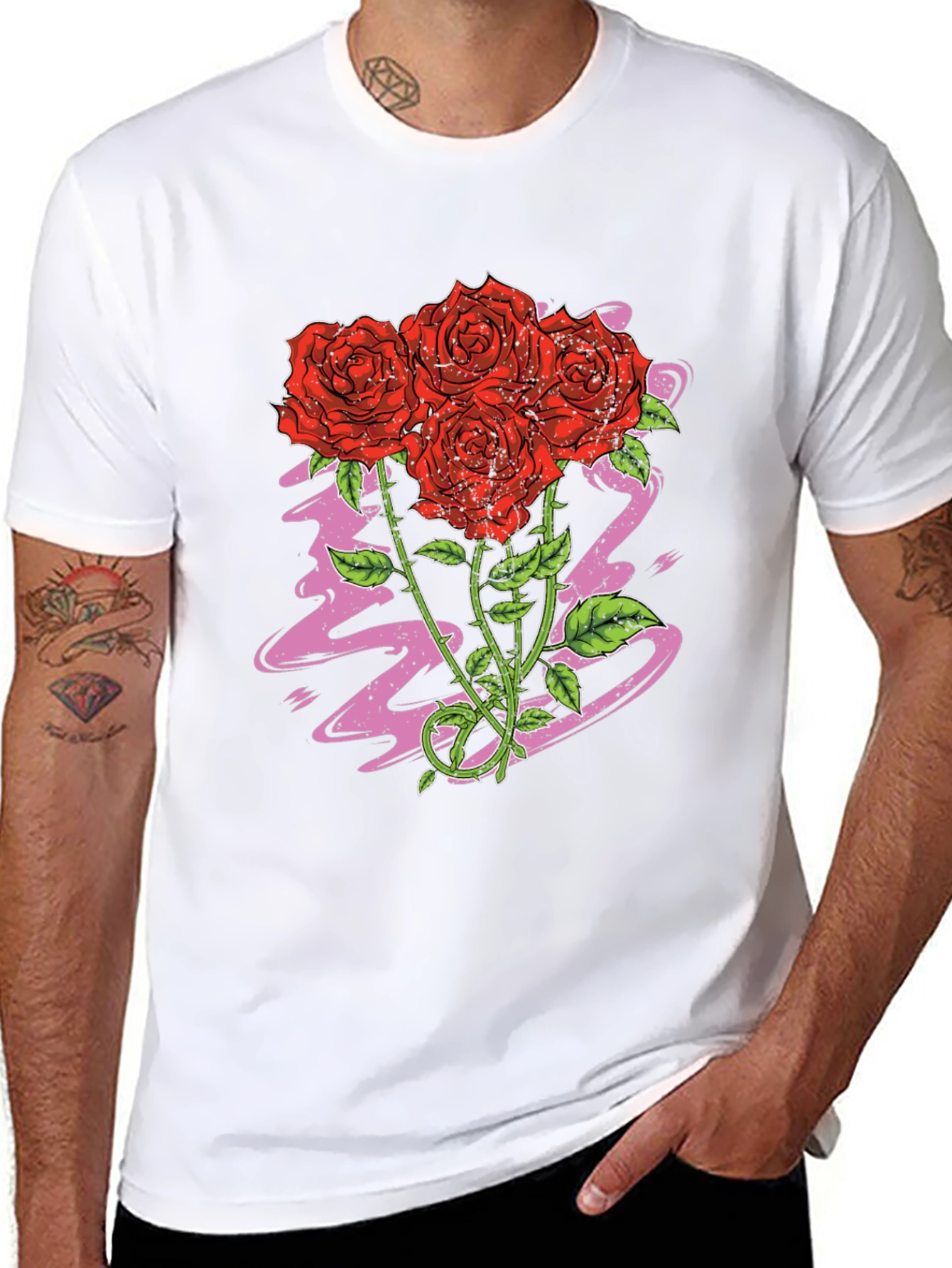 Rose Graphic Tee - Classic Black
