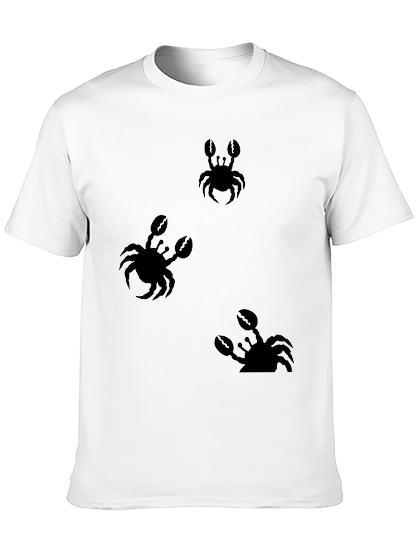 Crab Print Black T-Shirt