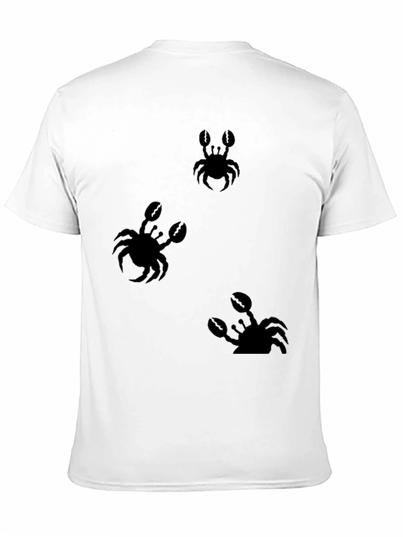 Crab Print Black T-Shirt