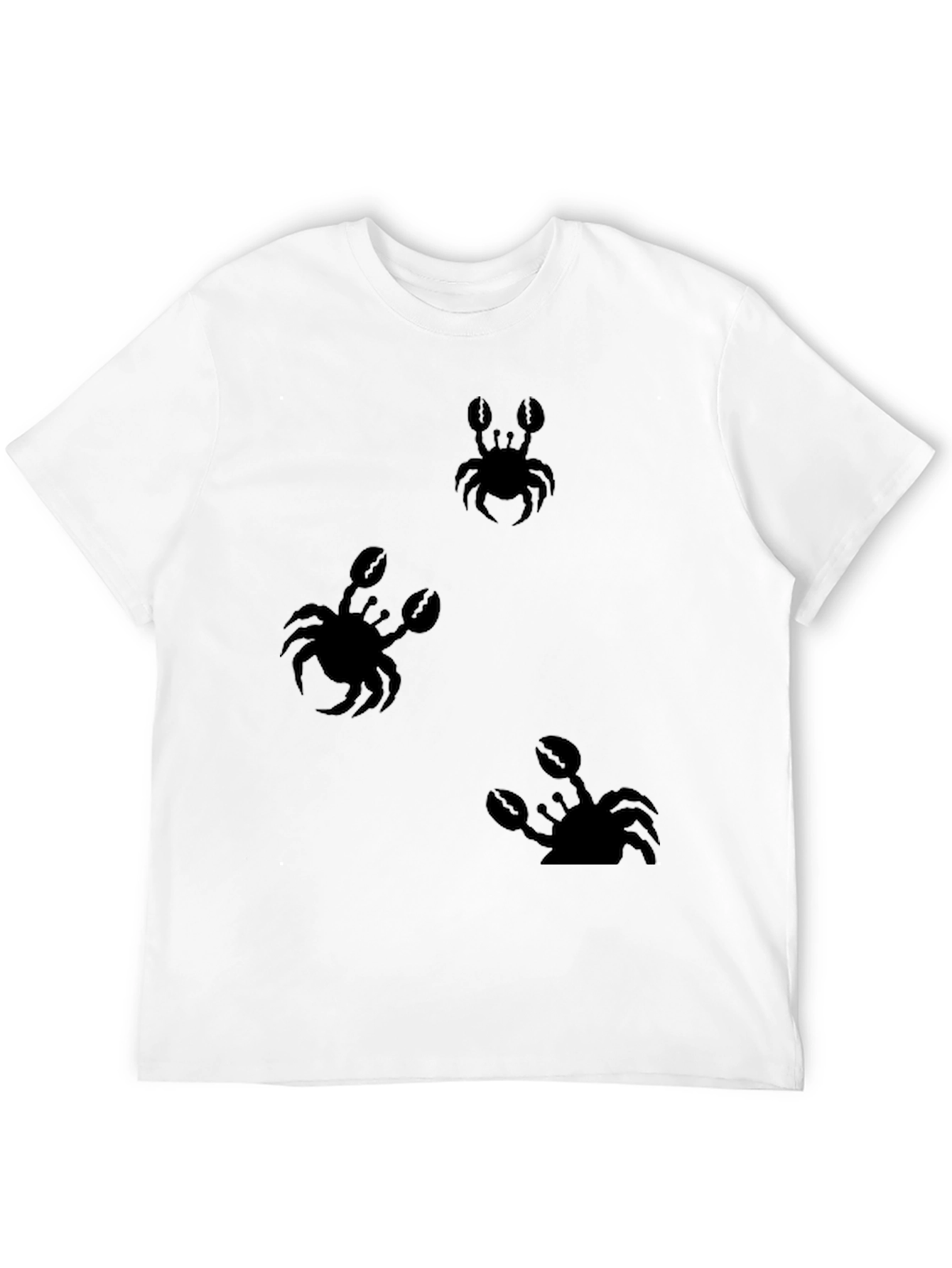Crab Print Black T-Shirt