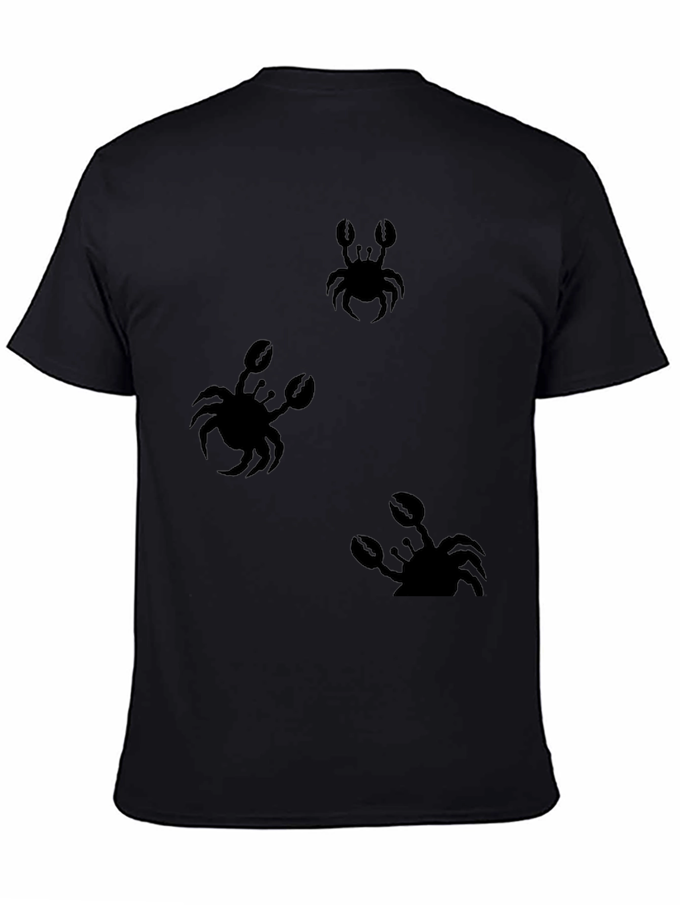 Crab Print Black T-Shirt