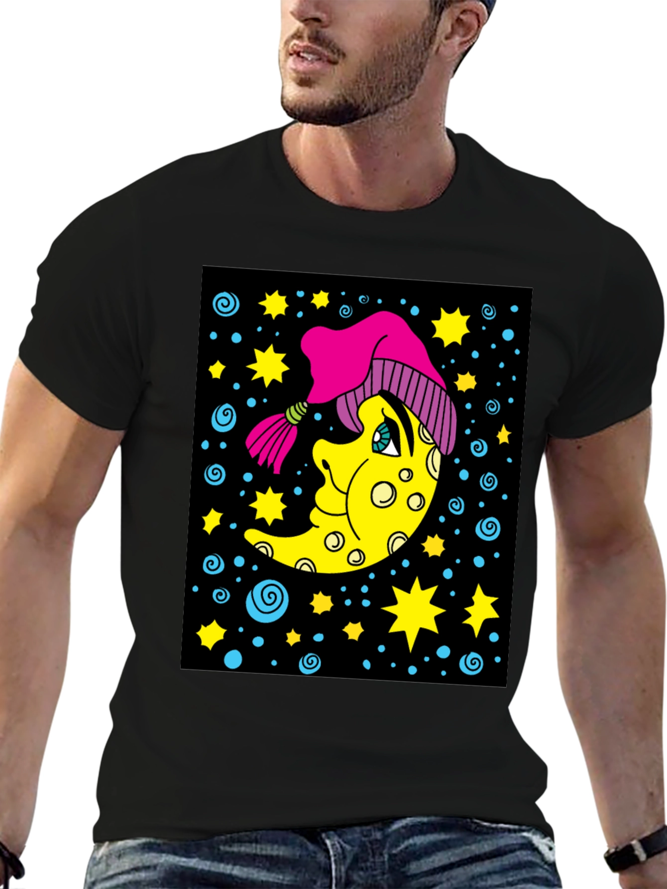 Cosmic Moon T-Shirt - Unique Graphic Tee