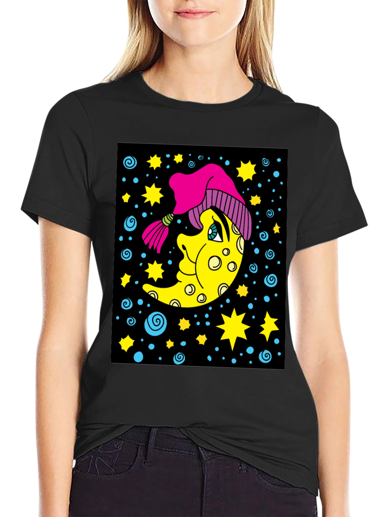 Cosmic Moon T-Shirt - Unique Graphic Tee