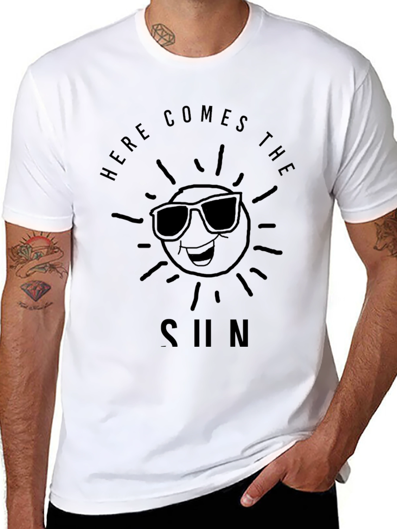 Here Comes The Sun Graphic Tee - Black