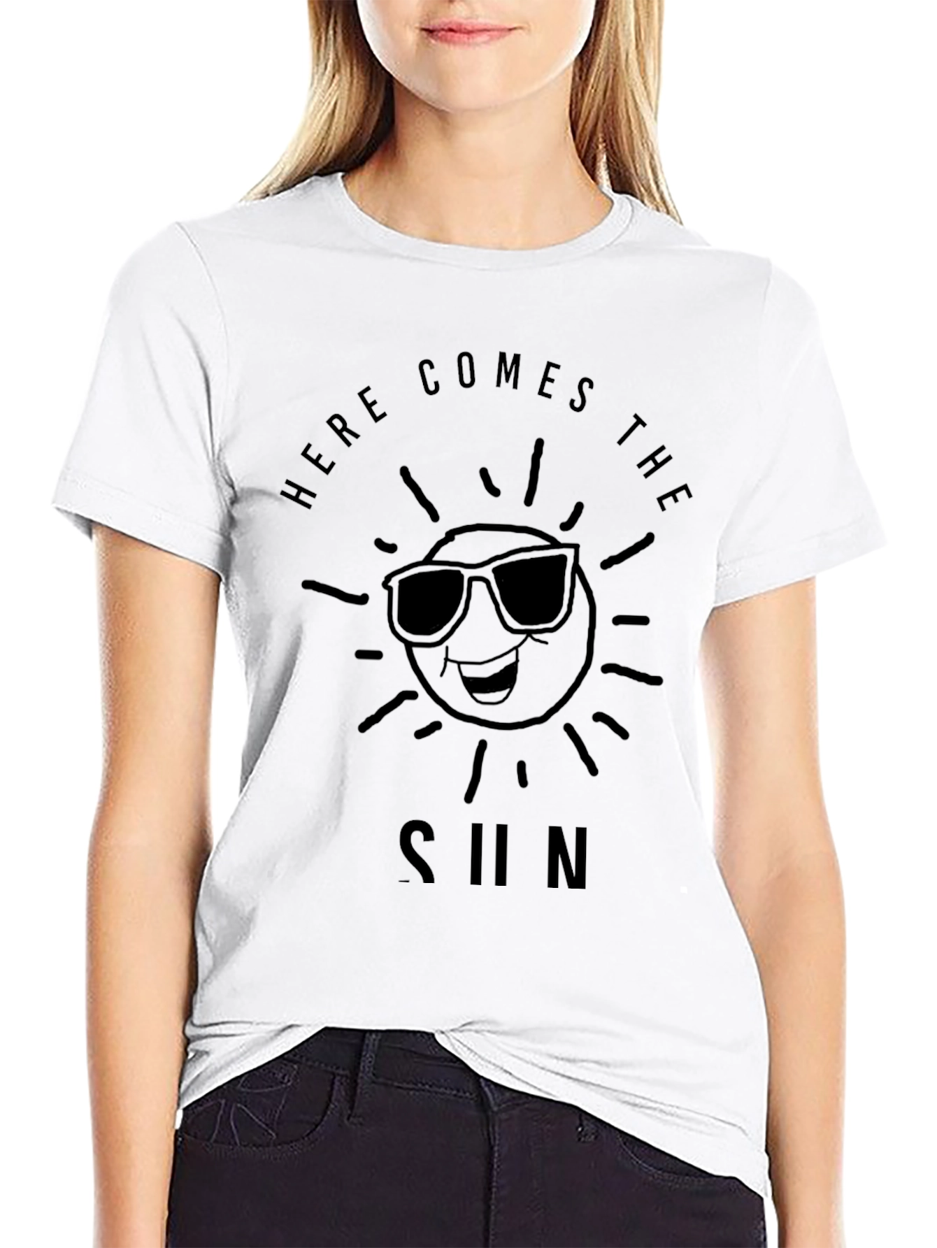 Here Comes The Sun Graphic Tee - Black
