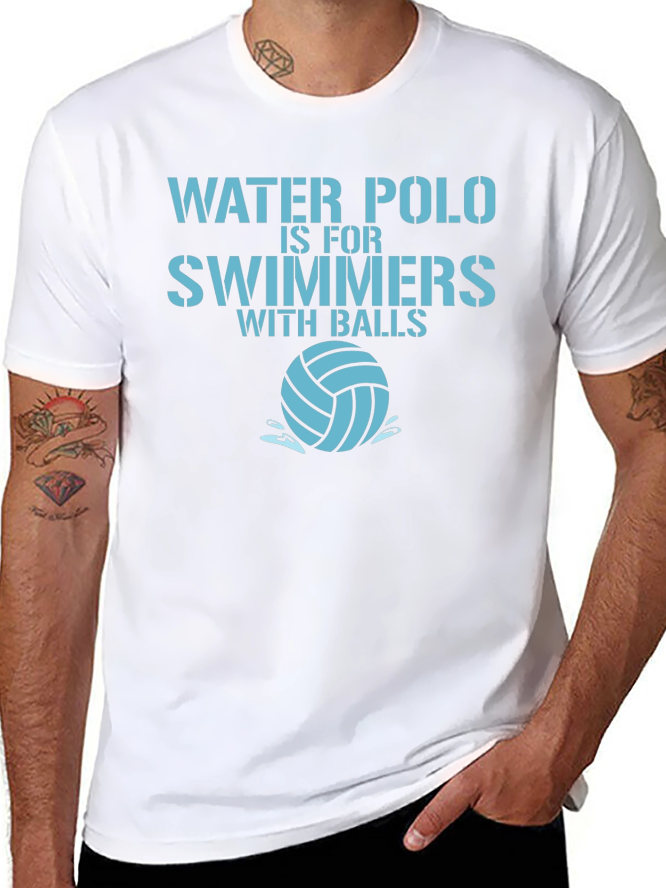 Water Polo Swimmers with Balls T-Shirt
