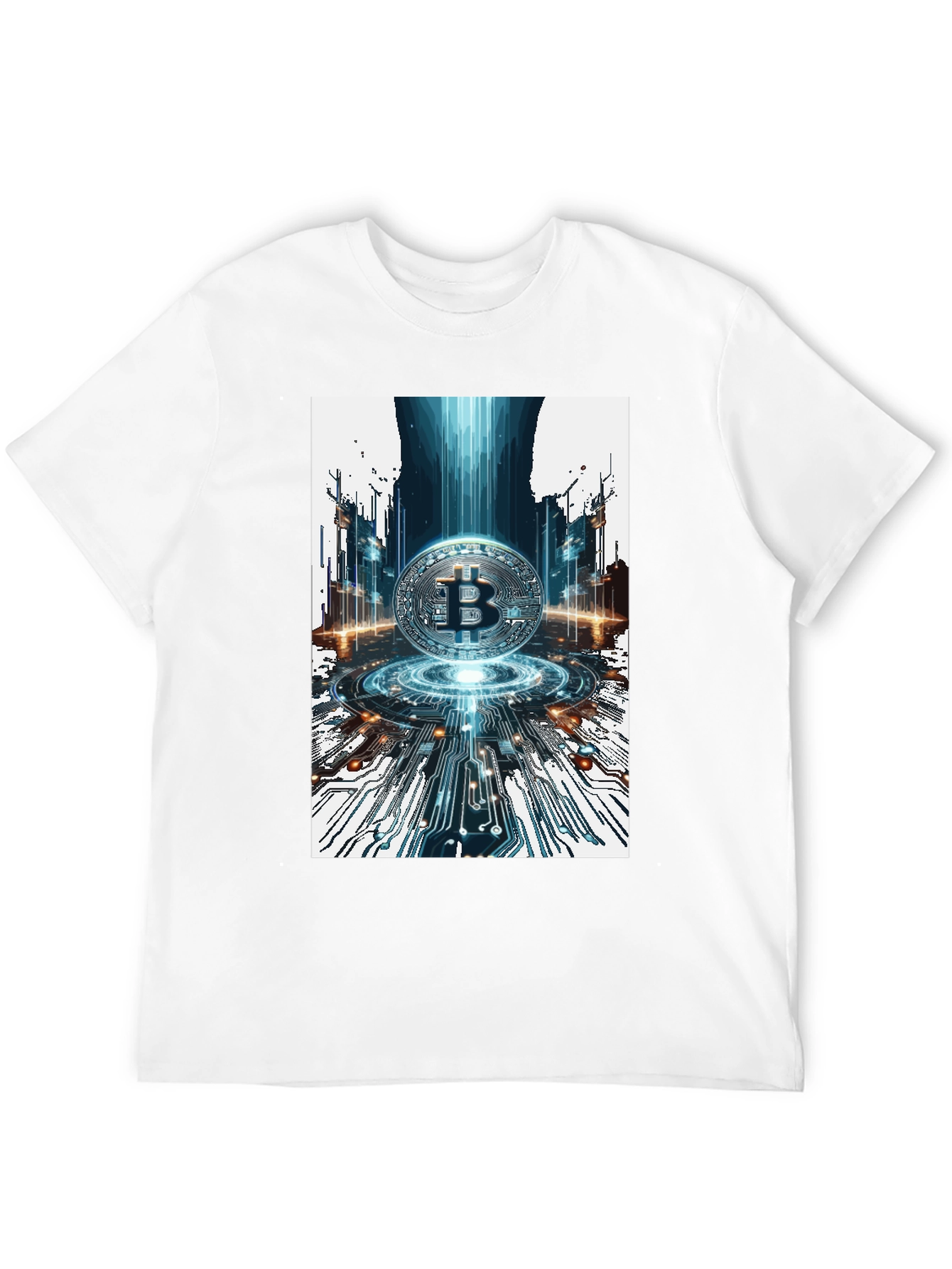Bitcoin Circuit Board Black T-Shirt