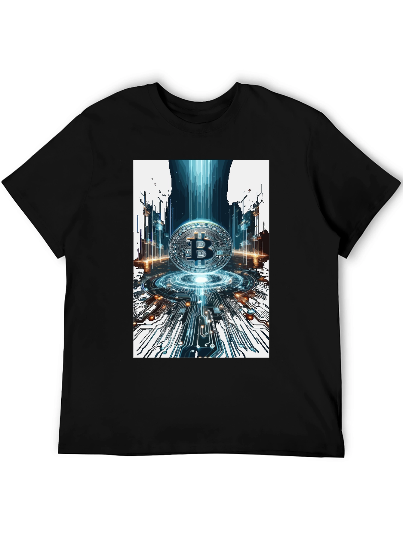 Bitcoin Circuit Board Black T-Shirt