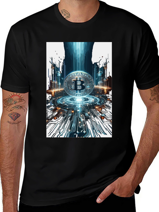Bitcoin Circuit Board Black T-Shirt