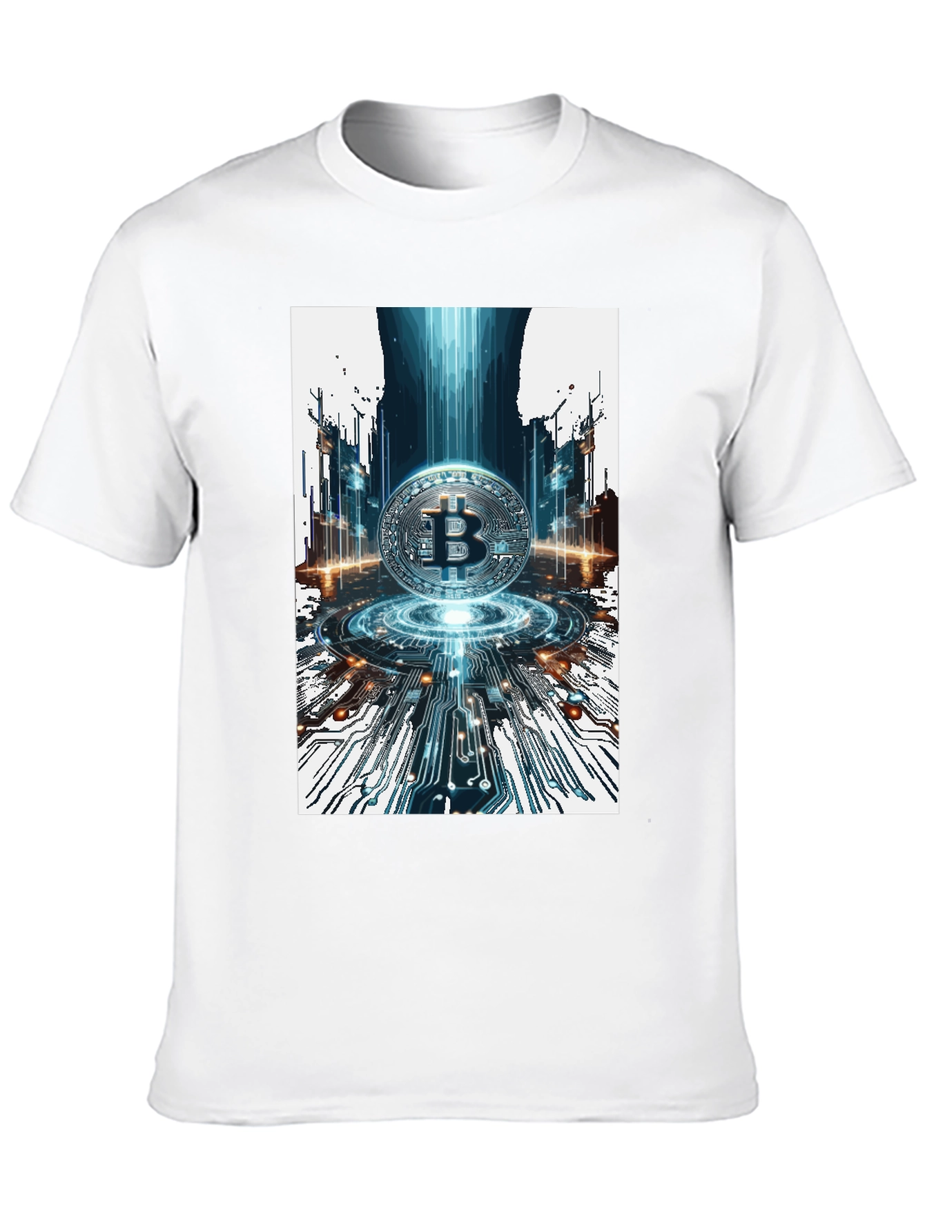 Bitcoin Circuit Board Black T-Shirt