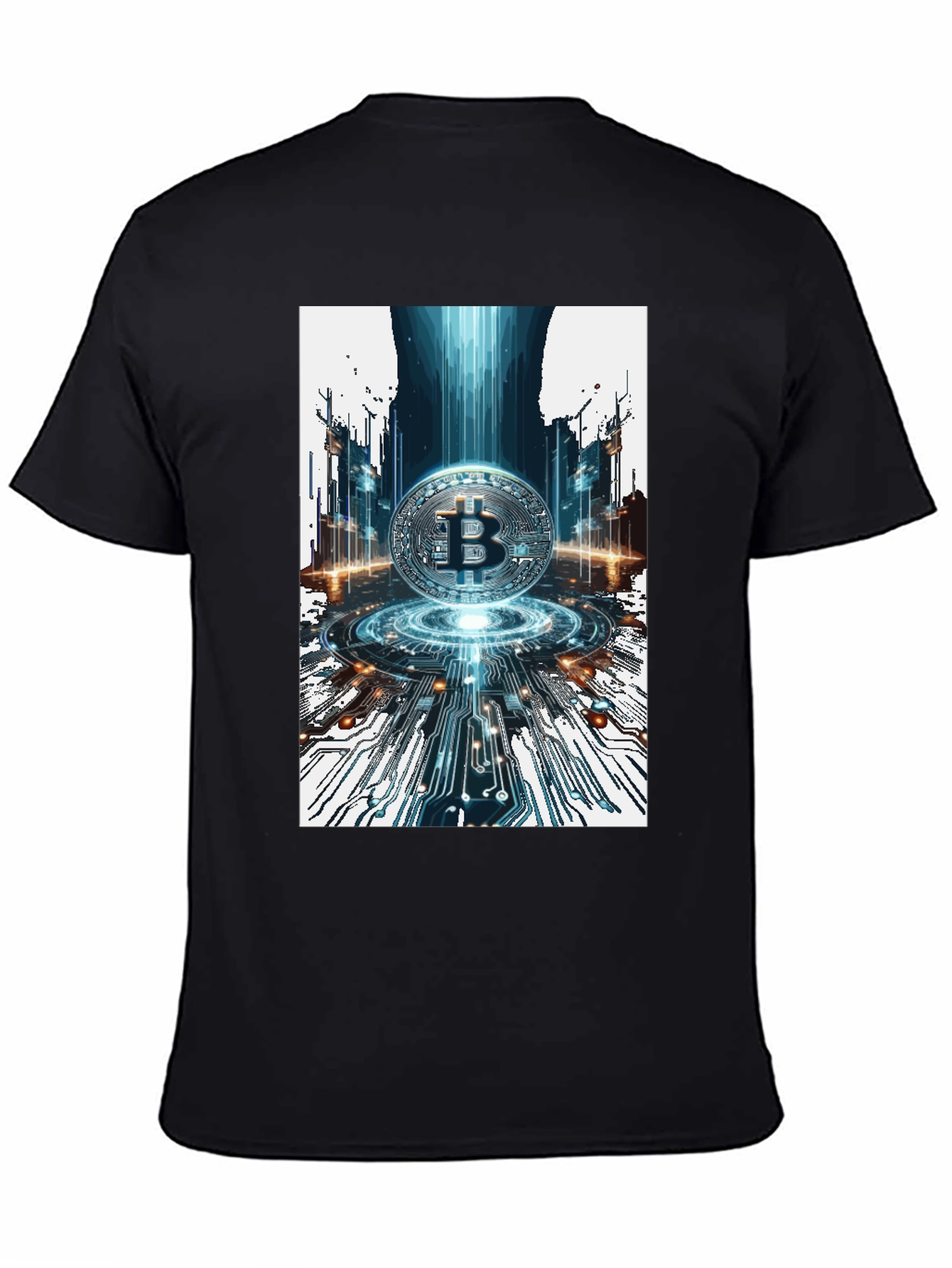 Bitcoin Circuit Board Black T-Shirt