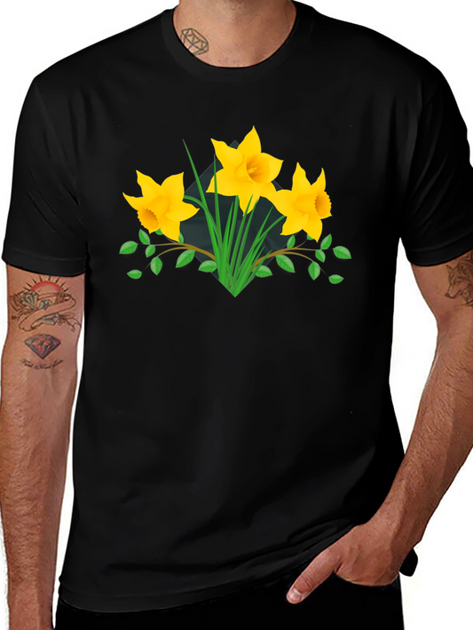 Floral Graphic Tee - Daffodil Design