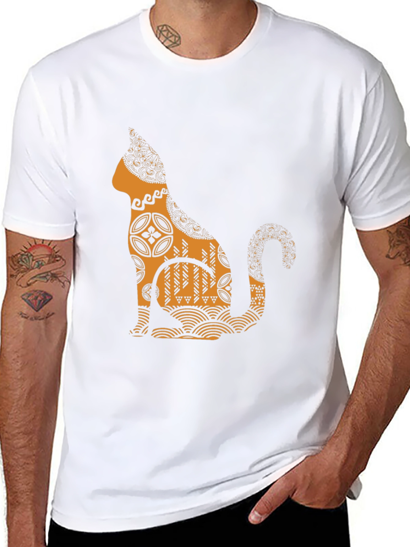 Cool Cat Graphic Tee - Black